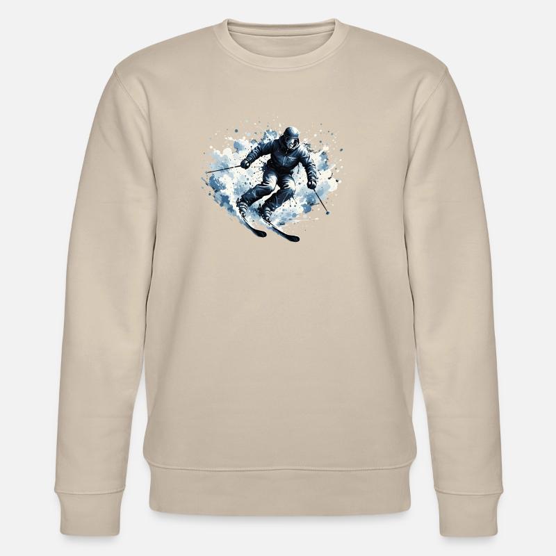 Skifahrer Powder Action - Stanley/Stella Unisex Bio-Sweatshirt CHANGER  - Beige