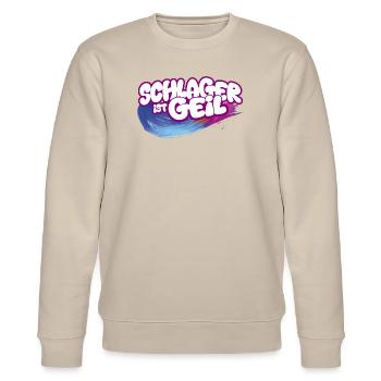 Schlager ist geil Neon Pinsel Pink Schlagermusik - Sweat bio CHANGER Stanley/Stella Unisexe - beige - Devant - Nik (191cm) & Marisol (170cm)