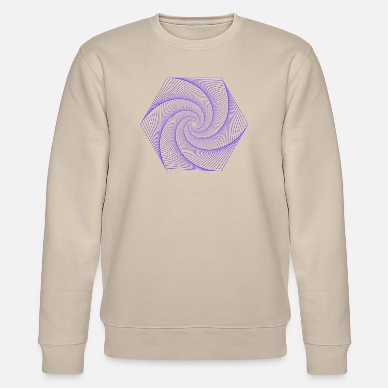 Spirale im hexagonalen Muster - Stanley/Stella Unisex Bio-Sweatshirt CHANGER  - Beige