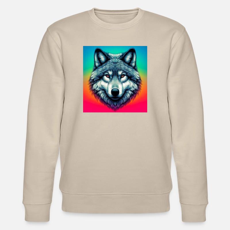 Wolf - Stanley/Stella Unisex Bio-Sweatshirt CHANGER  - Beige