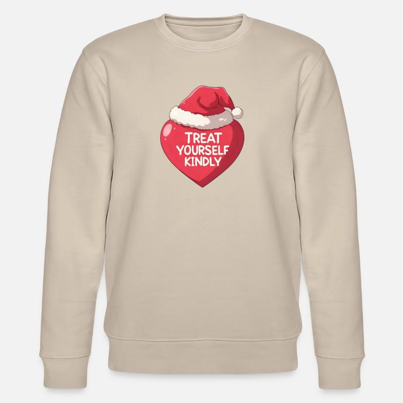 Anime Coeur Traitez-vous gentiment Noël - Sweat bio CHANGER Stanley/Stella Unisexe - beige