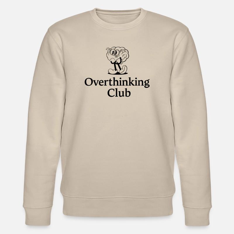 Overthinking Club Retro Comic Design - Stanley/Stella Unisex Bio-Sweatshirt CHANGER  - Beige
