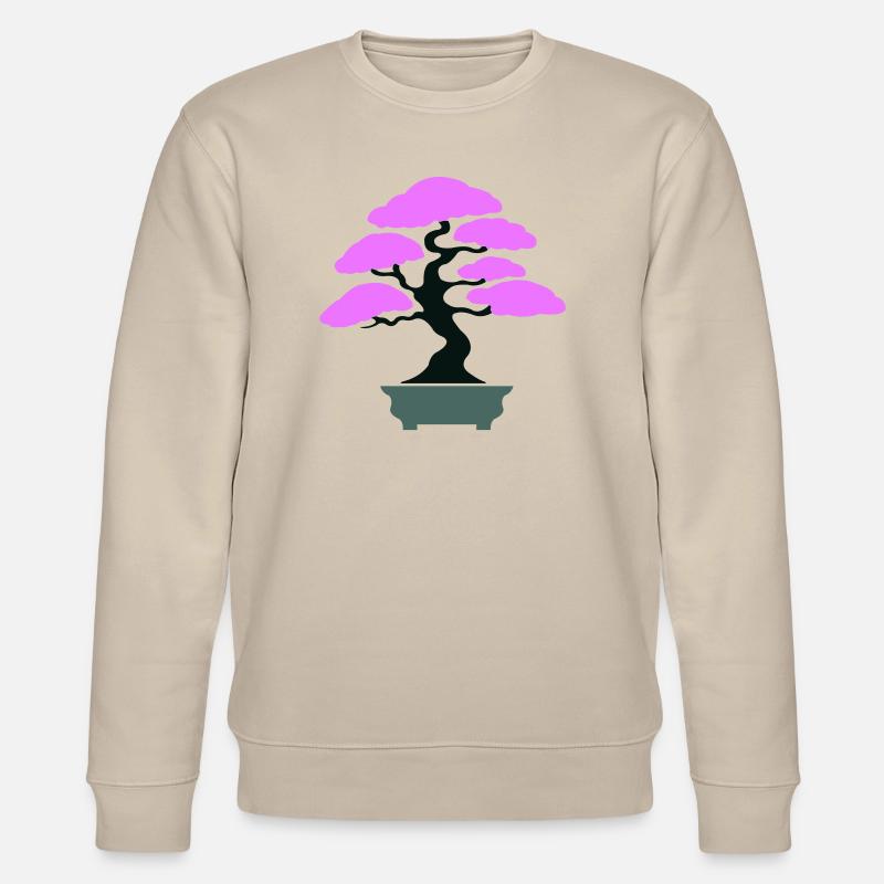 Pink Canopy Bonsai Silhouette - Stanley/Stella Unisex Bio-Sweatshirt CHANGER  - Beige