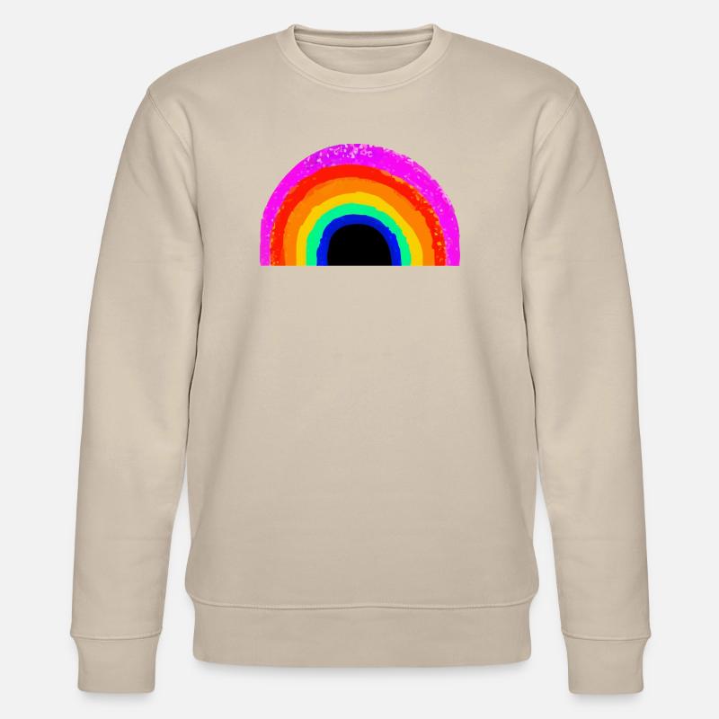 Lebendiger Regenbogenbogen - Stanley/Stella Unisex Bio-Sweatshirt CHANGER  - Beige