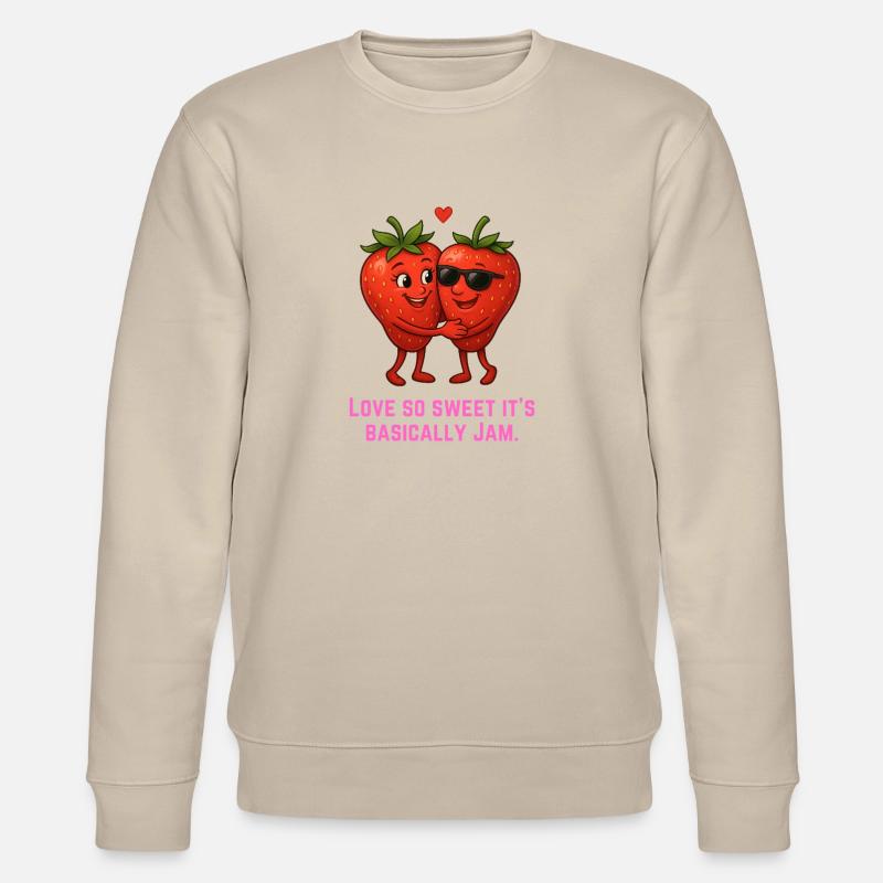 Kuschelige Erdbeeren Liebe Jam Marmelade - Stanley/Stella Unisex Bio-Sweatshirt CHANGER  - Beige