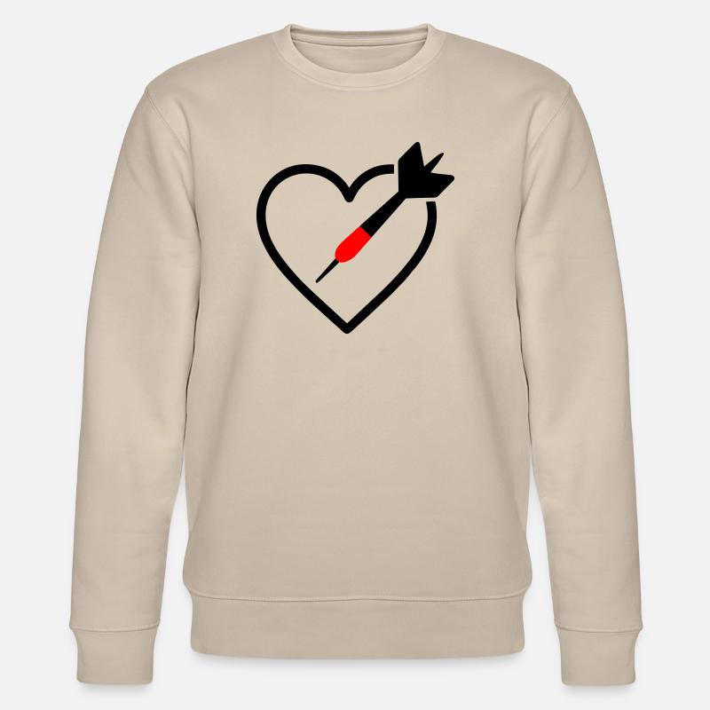 Herzpfeile – Leidenschaft und Präzision - Stanley/Stella Unisex Bio-Sweatshirt CHANGER  - Beige