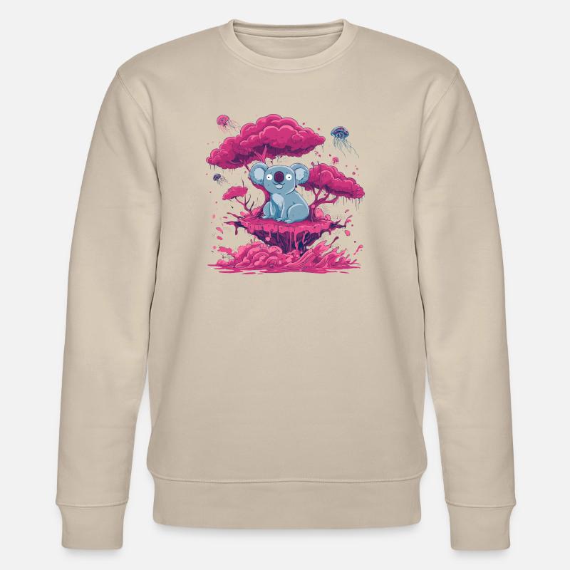 Koala im Pinkwald - Stanley/Stella Unisex Bio-Sweatshirt CHANGER  - Beige