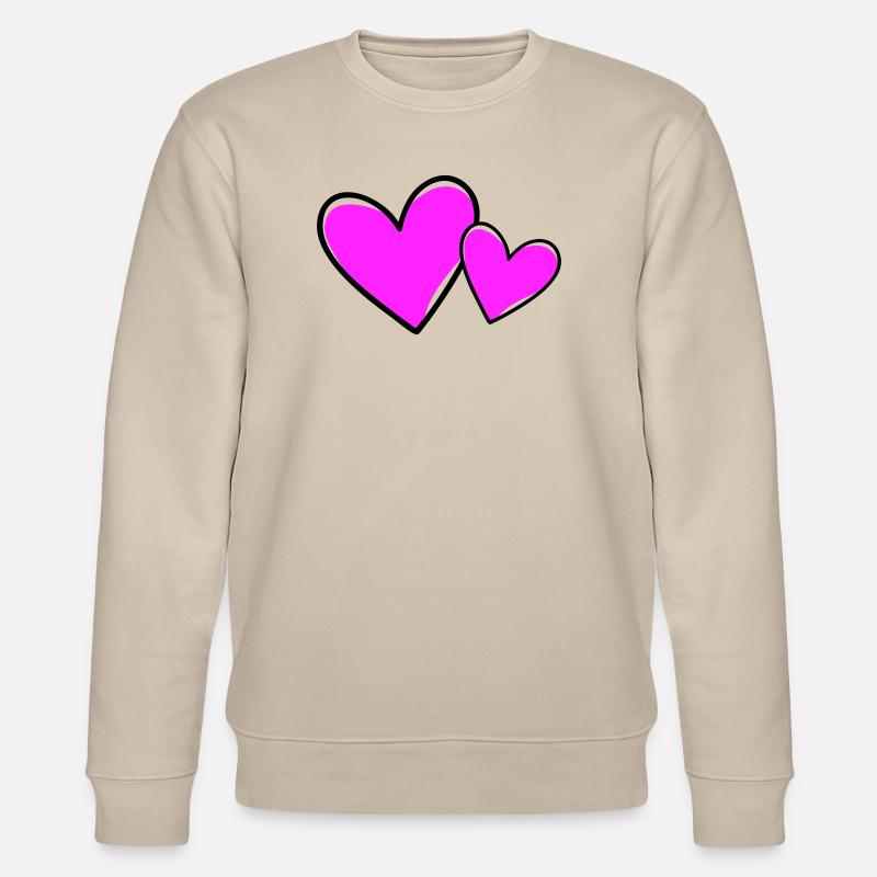Herzen Symbol Liebe - Stanley/Stella Unisex Bio-Sweatshirt CHANGER  - Beige