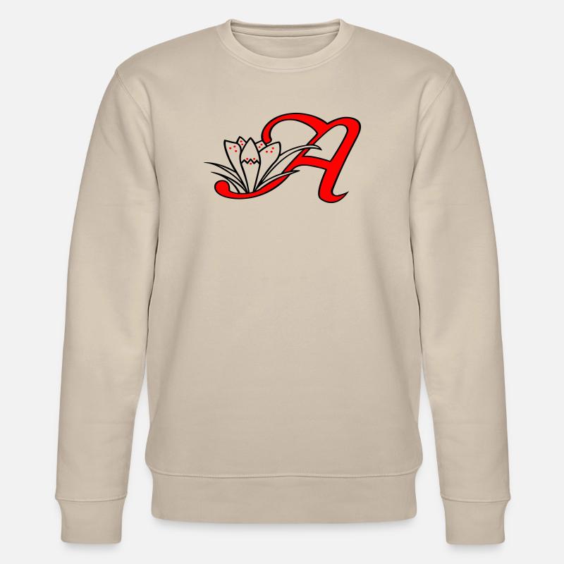 Buchstabe A Initiale - Stanley/Stella Unisex Bio-Sweatshirt CHANGER  - Beige