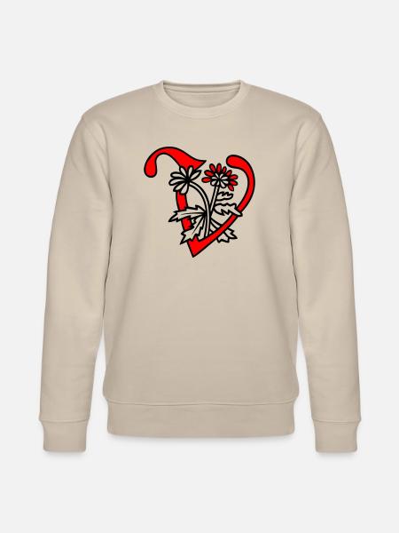 Letter V Initial - Stanley/Stella CHANGER Unisex Organic Sweatshirt - beige