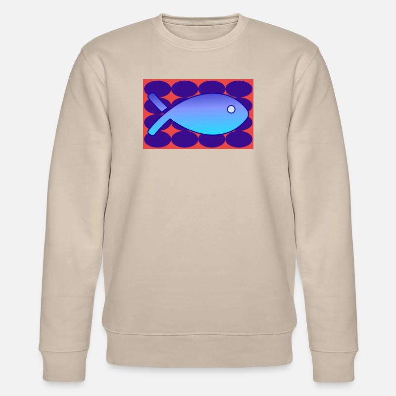 POISSON. SARDINE. POISSON D'AVRIL. MER. OCÉAN - Sweat bio CHANGER Stanley/Stella Unisexe - beige