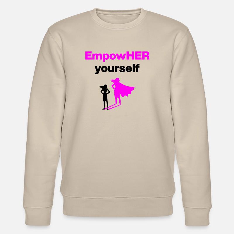 EMPOHER YOURSELF PINK EMPOWERMENT SUPERHELDIN - Stanley/Stella Unisex Bio-Sweatshirt CHANGER - Beige