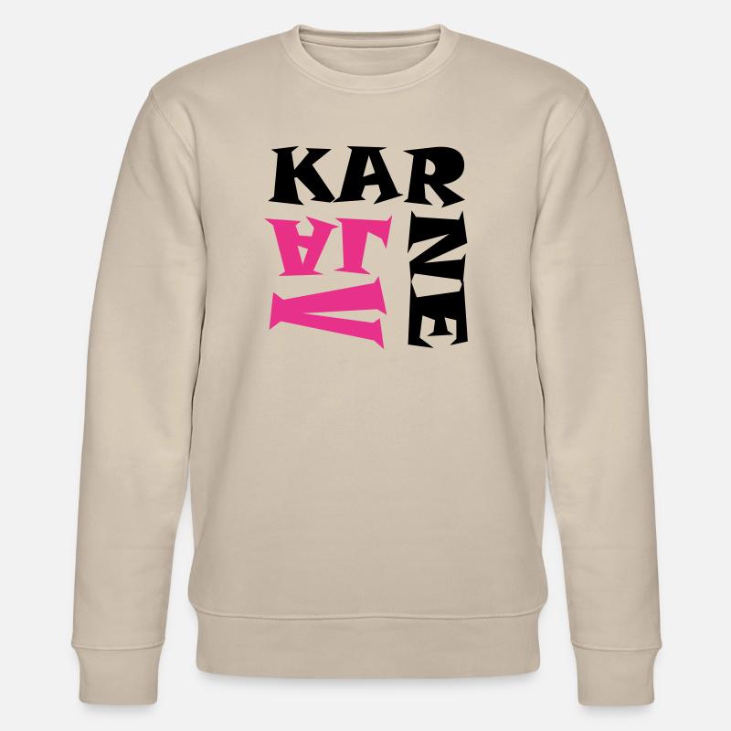 Karneval in Pink/Schwarz - Stanley/Stella Unisex Bio-Sweatshirt CHANGER  - Beige