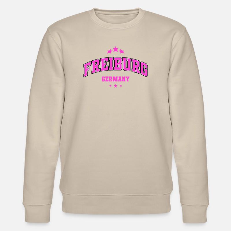 Freiburg Pink City Emblem - Stanley/Stella Unisex Bio-Sweatshirt CHANGER  - Beige