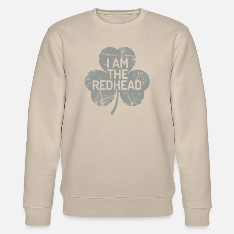 I Am The Redhead Shamrock Pride - Stanley/Stella CHANGER Unisex Organic Sweatshirt - beige