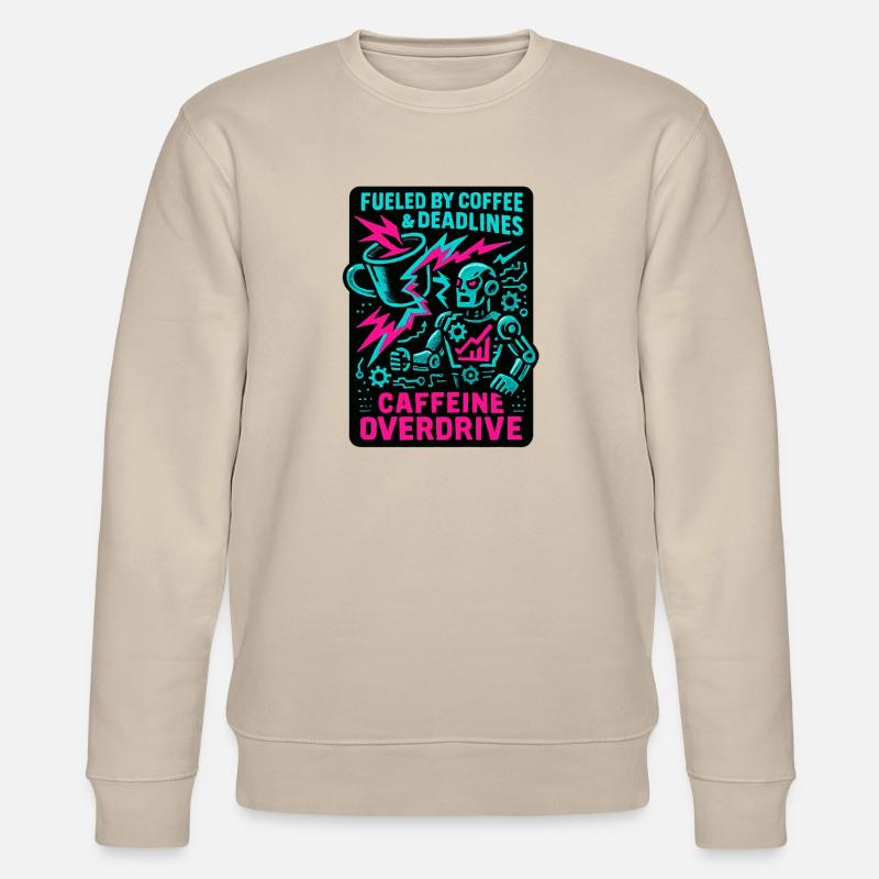 Telearbeit – Telearbeit – Voll-Fernarbeit - Stanley/Stella Unisex Bio-Sweatshirt CHANGER  - Beige