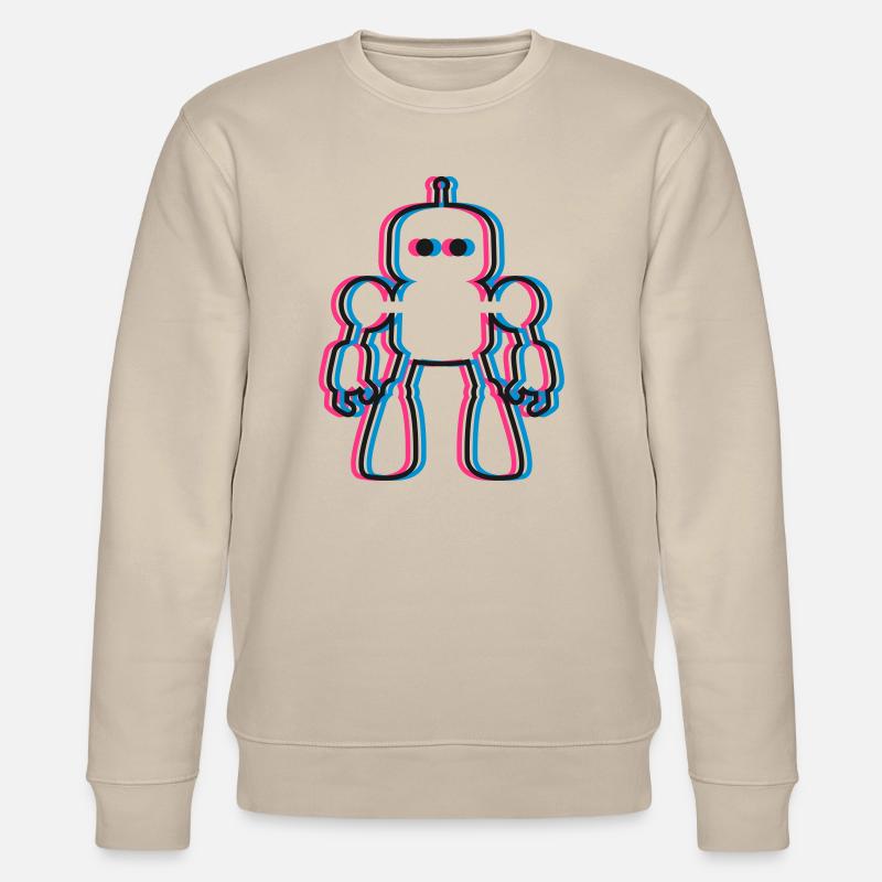 Robot 3D Effect IA Science-Fi - Sweat bio CHANGER Stanley/Stella Unisexe - beige
