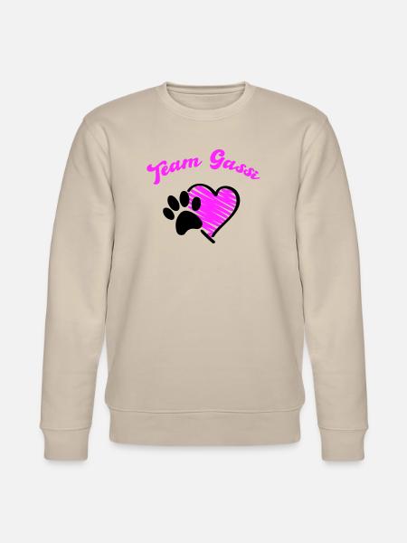 Team Dog Walk Heart Love - Stanley/Stella CHANGER Unisex Organic Sweatshirt - beige