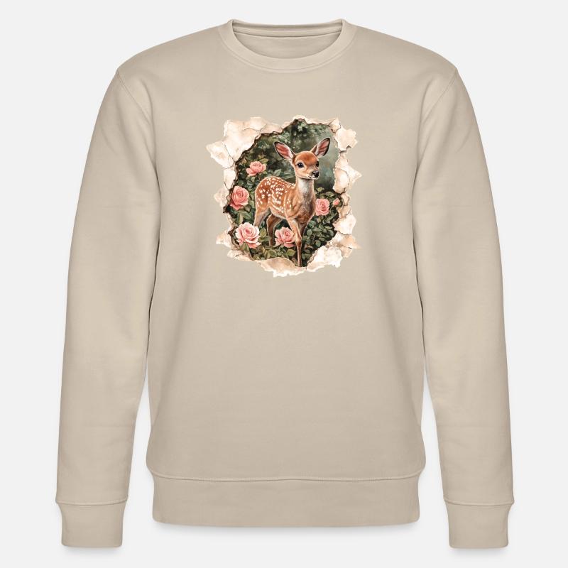 Faon de cerf - Sweat bio CHANGER Stanley/Stella Unisexe - beige