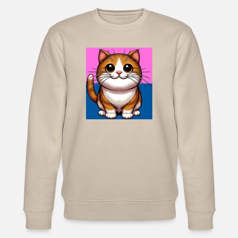 chat - Sweat bio CHANGER Stanley/Stella Unisexe - beige