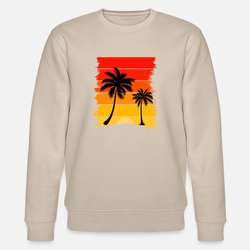 Palmier Sunset Éclat - Sweat bio CHANGER Stanley/Stella Unisexe - beige