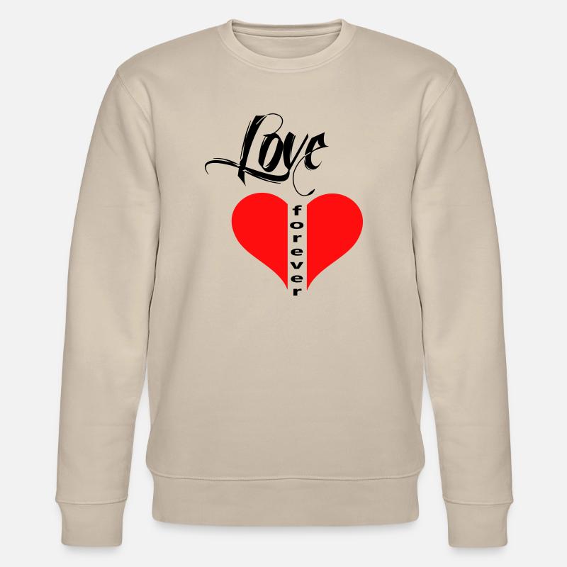 Love Herz  - Stanley/Stella Unisex Bio-Sweatshirt CHANGER  - Beige