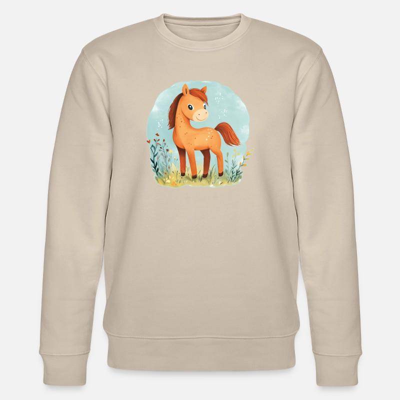 Cheval sur la prairie - Sweat bio CHANGER Stanley/Stella Unisexe - beige