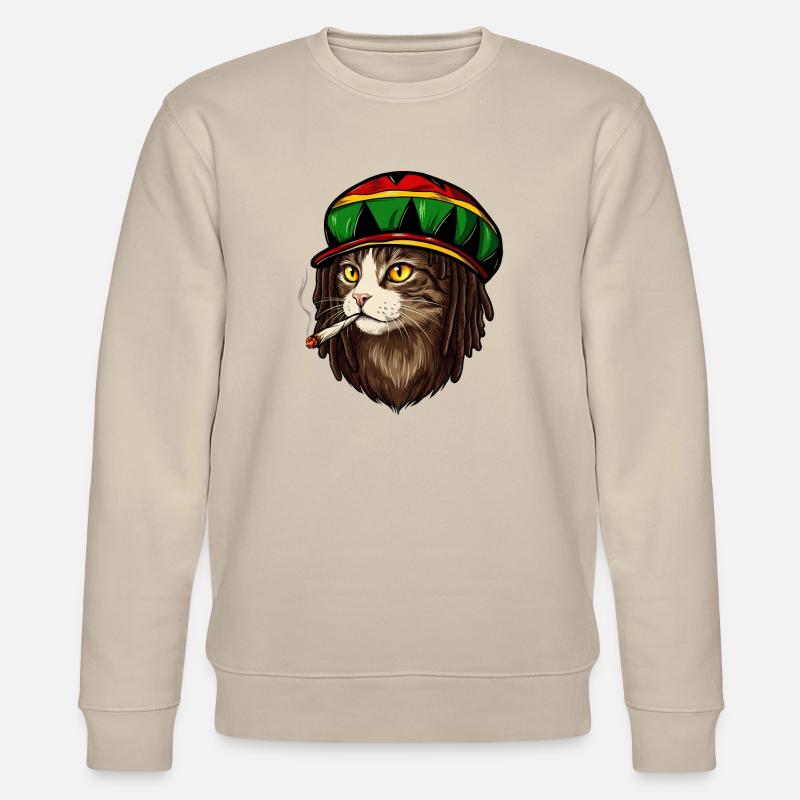 Rasta-Katze - Stanley/Stella Unisex Bio-Sweatshirt CHANGER  - Beige
