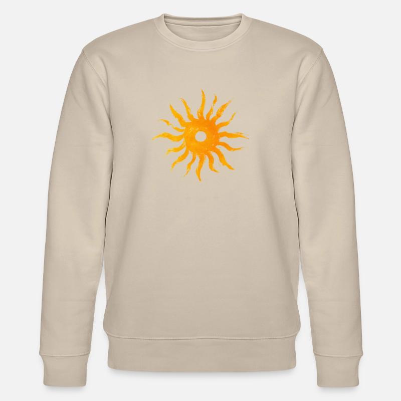 Sonne, Sonnenlogo, Sonnensymbol - Stanley/Stella Unisex Bio-Sweatshirt CHANGER  - Beige