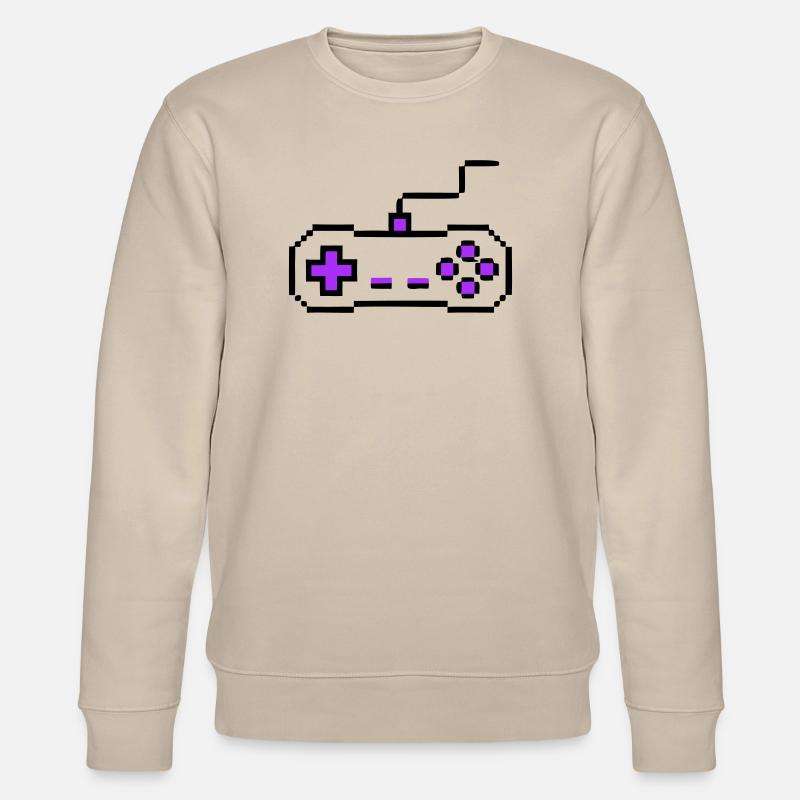 Joueur avec manette rétro - Sweat bio CHANGER Stanley/Stella Unisexe - beige
