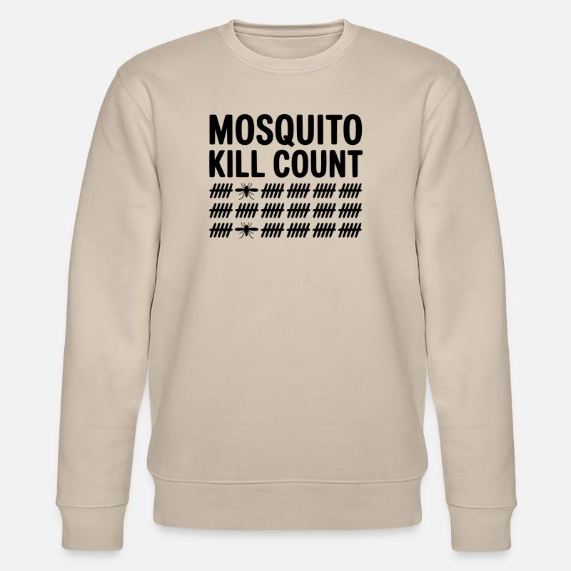 Mosquito Kill Count Funny Camping  - Stanley/Stella CHANGER Unisex Organic Sweatshirt - beige