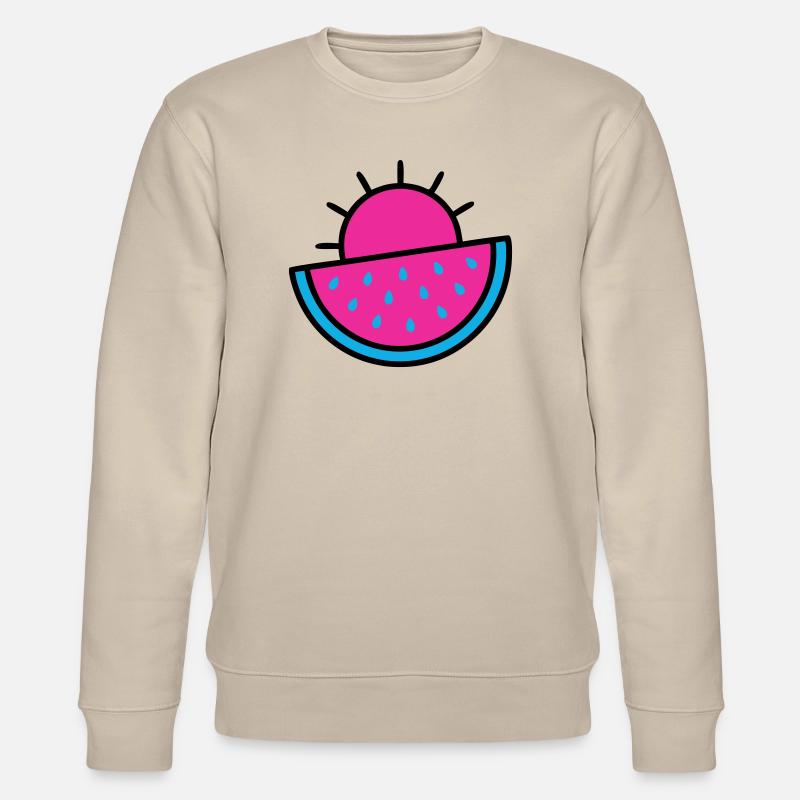 Wassermelone Sonne 90s Pop-Art - Stanley/Stella Unisex Bio-Sweatshirt CHANGER - Beige