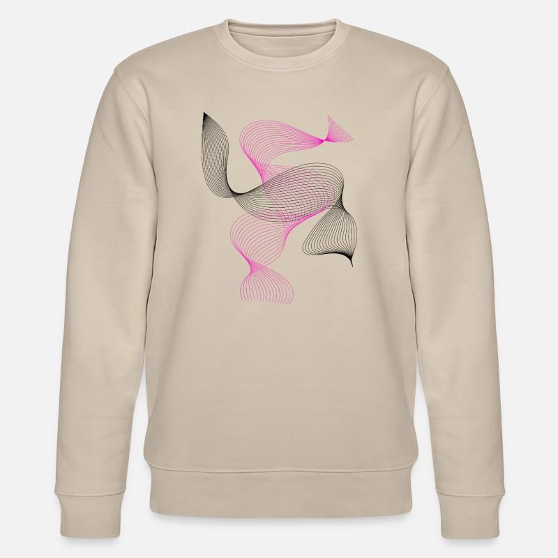 Neonspirale Pink Abstrakt - Stanley/Stella Unisex Bio-Sweatshirt CHANGER - Beige