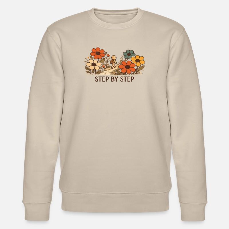 The Little Thought | STEP BY STEP - Stanley/Stella CHANGER Unisex Organic Sweatshirt - beige