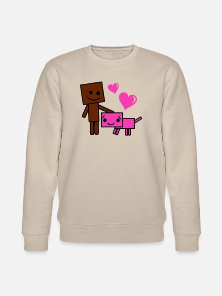 Herzfreunde Roboter Hund - Stanley/Stella Unisex Bio-Sweatshirt CHANGER - Beige