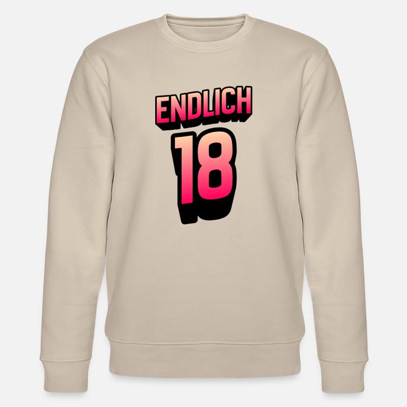Finally 18 Gradient Neon - Stanley/Stella CHANGER Unisex Organic Sweatshirt - beige