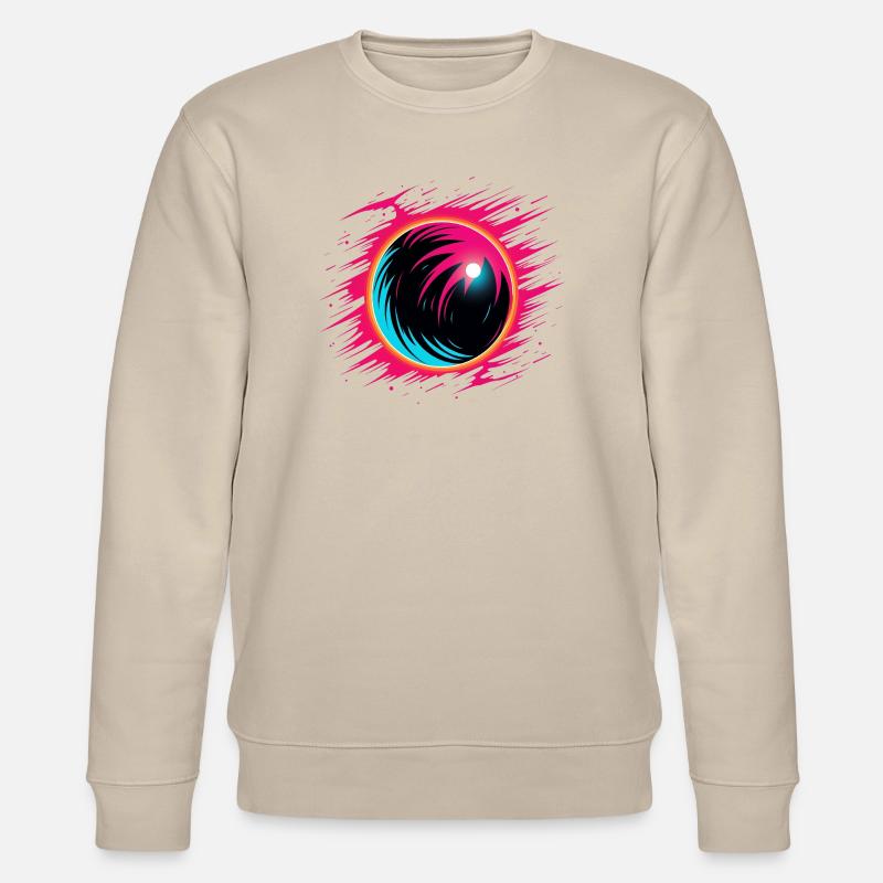 Boule de bowling rétro Steamwave - Sweat bio CHANGER Stanley/Stella Unisexe - beige