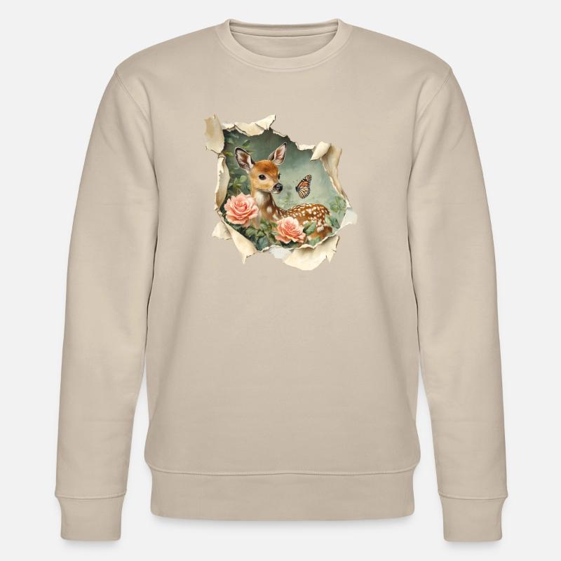 Faon de cerf - Sweat bio CHANGER Stanley/Stella Unisexe - beige