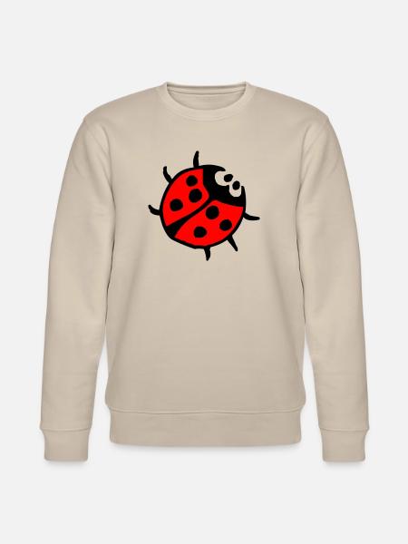 Vibrant Ladybug Spot Pattern - Stanley/Stella CHANGER Unisex Organic Sweatshirt - beige