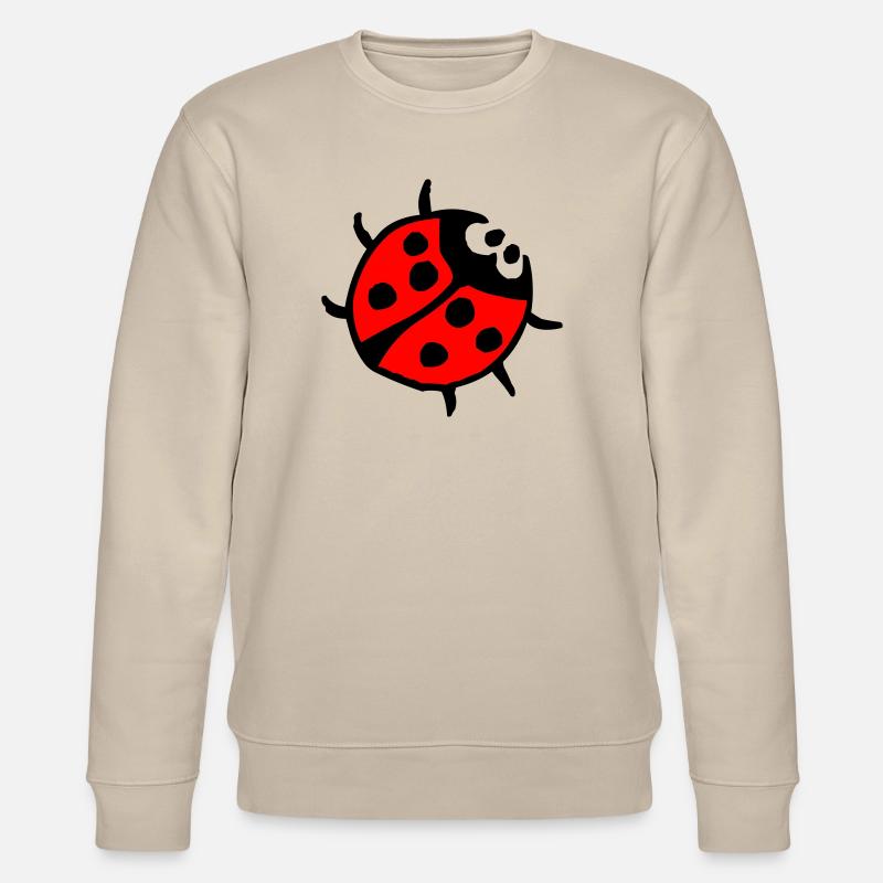 Vibrant Ladybug Spot Pattern - Stanley/Stella CHANGER Unisex Organic Sweatshirt - beige