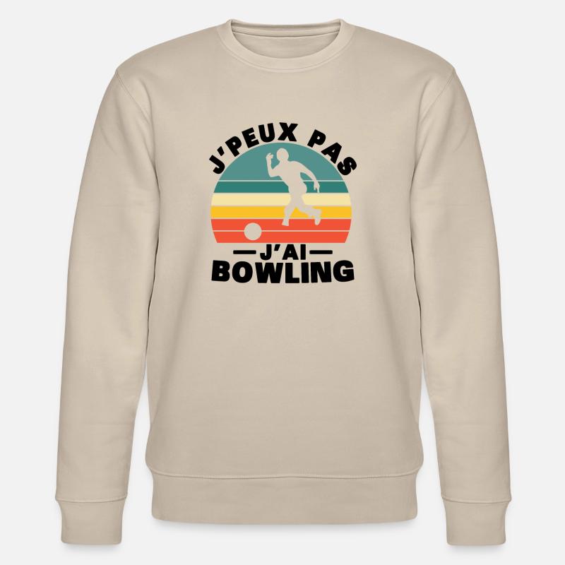 I can't I bowling - Stanley/Stella CHANGER Unisex Organic Sweatshirt - beige