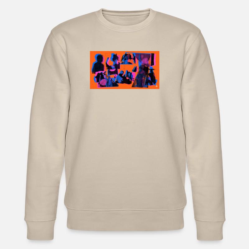 Collage Pop Silhouetten - Stanley/Stella Unisex Bio-Sweatshirt CHANGER  - Beige