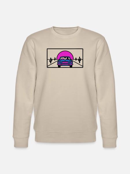 Desert Highway Car Logo - Stanley/Stella CHANGER Unisex Organic Sweatshirt - beige