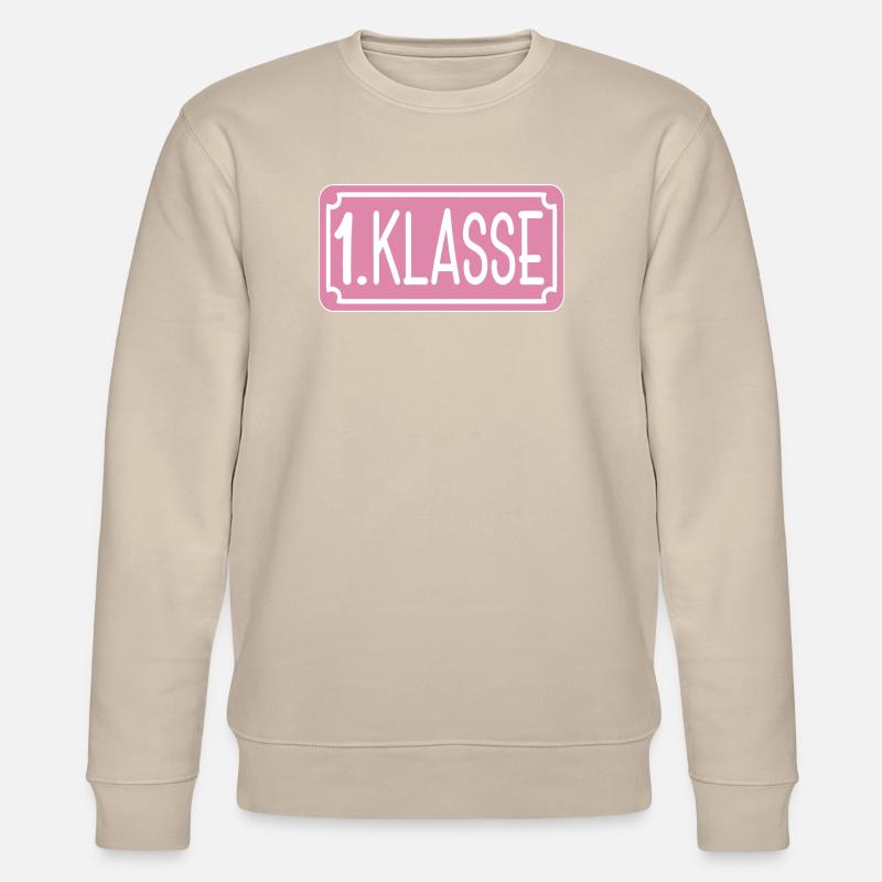 Grundschule - 1. Klasse Mädchen Schulkind - Stanley/Stella Unisex Bio-Sweatshirt CHANGER - Beige