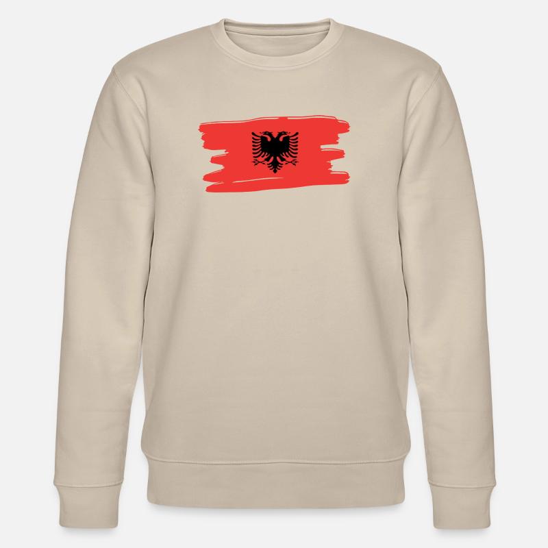 Albanais drapeau albanais, drapeau - Sweat bio CHANGER Stanley/Stella Unisexe - beige