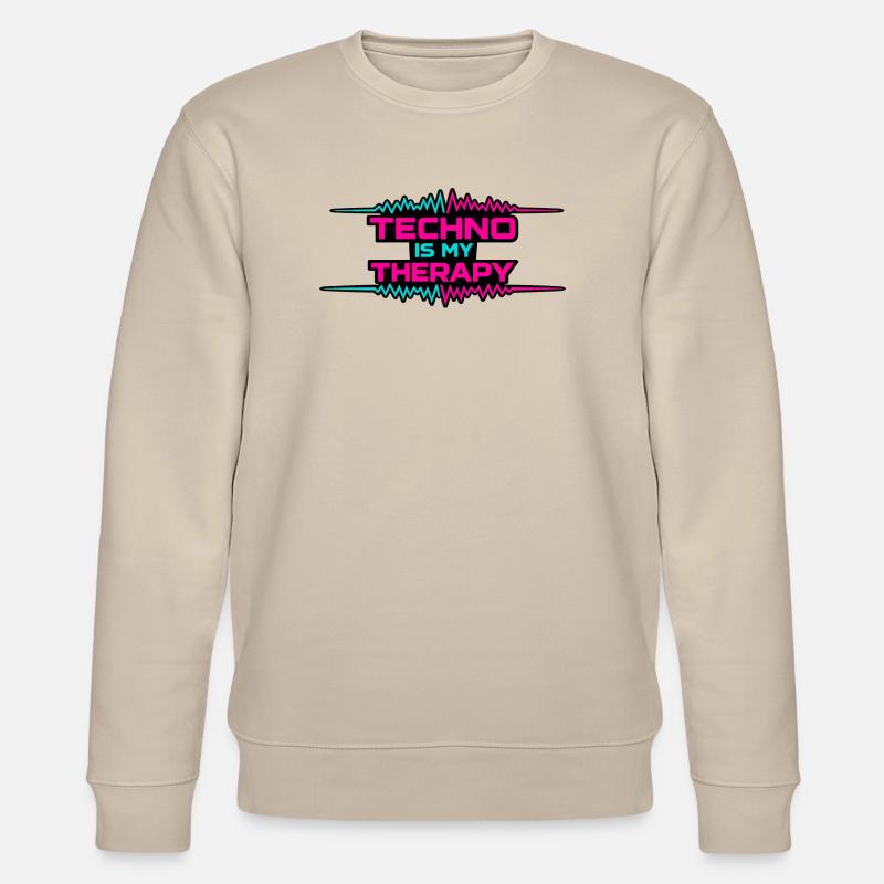 Techno Therapy Neon Pulse - Stanley/Stella Unisex Bio-Sweatshirt CHANGER  - Beige