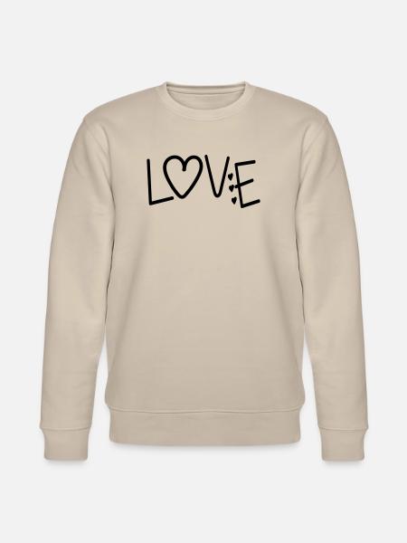 VALENTINES DAY QUOTE LOVE - Stanley/Stella CHANGER Unisex Organic Sweatshirt - beige