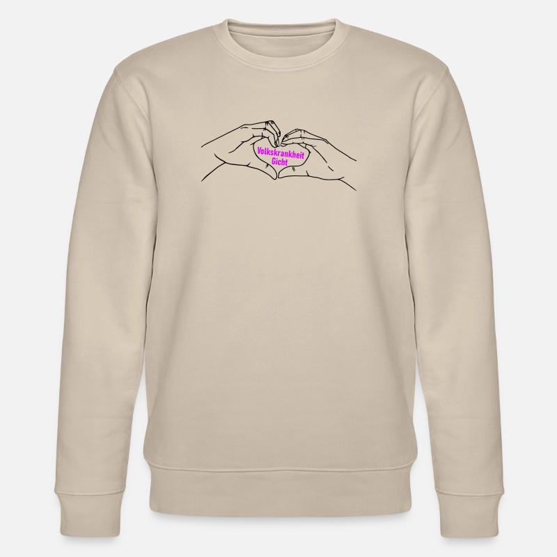 Herz Symbol Gicht - Stanley/Stella Unisex Bio-Sweatshirt CHANGER  - Beige