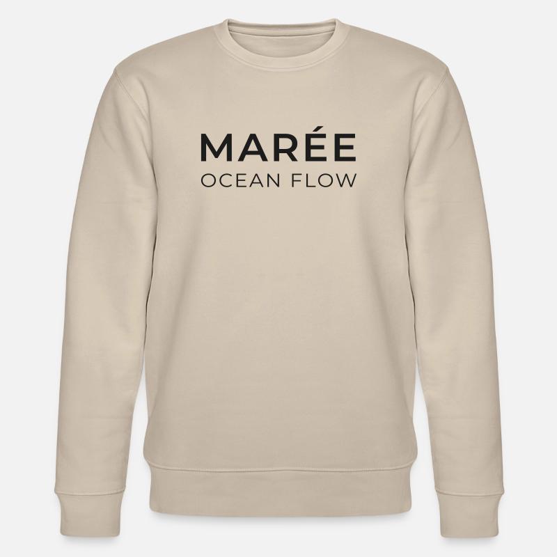 Tide Ocean Flow Wave Kunst - Stanley/Stella Unisex Bio-Sweatshirt CHANGER  - Beige