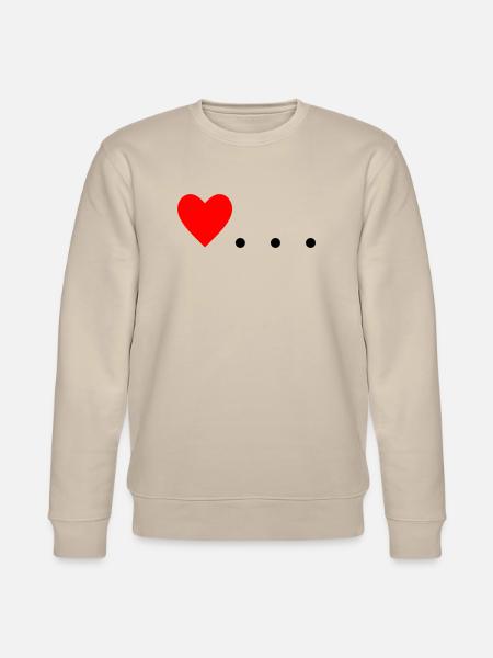 Heart with Three Dots – Symbol Design - Stanley/Stella CHANGER Unisex Organic Sweatshirt - beige